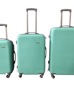 IYH-Quality 3 Piece Hard Outer Shell Luggage Set - Green