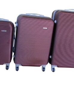 IYH-Quality 3 Piece Hard Outer Shell Luggage Set - Maroon