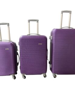 IYH-Quality 3 Piece Hard Outer Shell Luggage Set - Purple