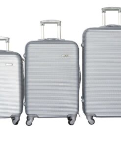 IYH-Quality 3 Piece Hard Outer Shell Luggage Set - Silver