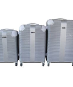 IYH- Quality 3 Piece Protected Hard Outer Shell Luggage Set - Silver
