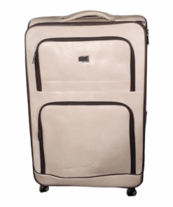 IYWA Professional Luggage Set of 1 Leather Travel Suitcase Set - White