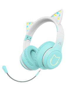 JAZZ BT992 Dreamy Colorful Cat Ear Wireless Headphones - Dreamy Blue