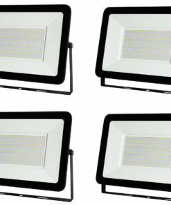 JB Luxx High-Quality 100W LED Flood Light - Black (Set of 4)
