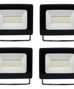JB Luxx High-Quality 50W LED Flood Light - Black (Set of 4)