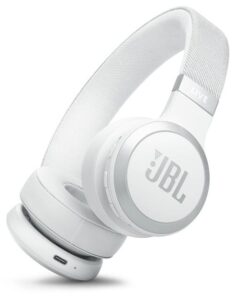 JBL Live 670NC Wireless Bluetooth On-Ear Noise Cancelling Headphones - White