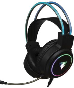 JEDEL - GH-563 - Wired Gaming Headset With RGB Lighting & Microphone -Black