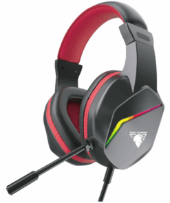 JEDEL - Stereo Surround Sound Gaming Headset with Built-in Mic - Black/Red