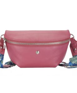 Jekyll & Hide - Slim Ladies Leather Waist Bag - Flamingo