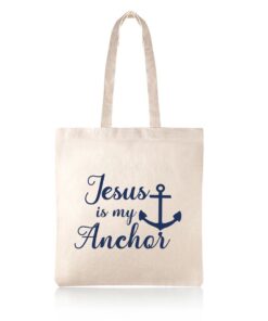Jesus Is My Anchor Cotton Shopper Tote Bag