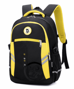 JK British Elegance Kid's School Bag - Black, Yellow