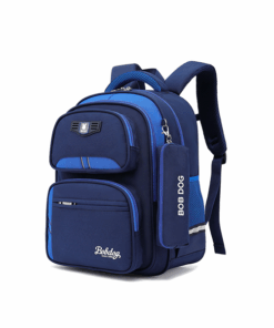 JK Oxford Fabric Kids School Bag Backpack with Detachable Pencil Case - Blue