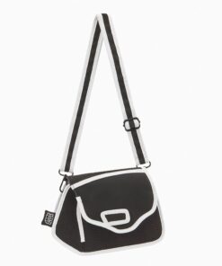 JumpFromPaper Black Graffiti Clicky Handbag Sling Crossbody Shoulder Bag