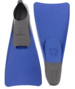 Junior Aqualine Swim Fins - Grey/Royal (Size: 12-13)