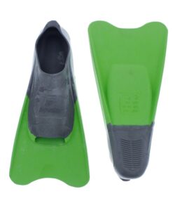 Junior Aqualine Training Fins - Grey/Lime (Size: 13-1)
