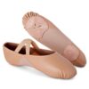 Junior leather split-sole demi-pointe shoes - beige - UK Junior 13