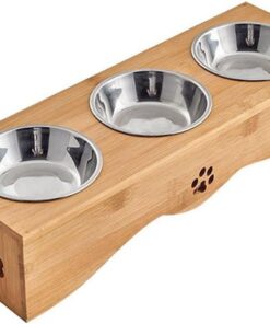 Juno Bamboo Stand Feeding Bowl - Rex