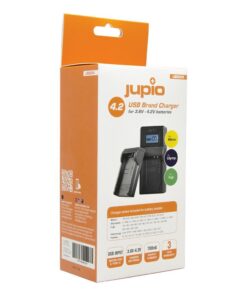 Jupio USB Brand Charger for Nikon/Fuji/Olympus 3.6V-4.2V Batteries