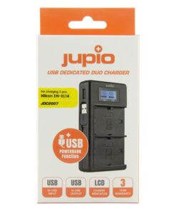 Jupio USB Dedicated Duo Charger LCD for Nikon EN-EL14(A)