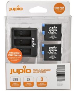 Jupio Value Pack x2 Battery for GP AHDBT-801 + USB Triple Charger