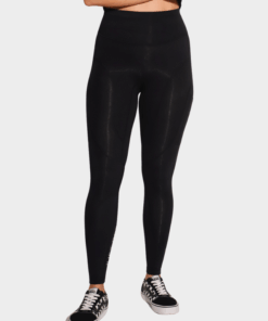 Just Breethe Ladies Cotton Leggings Longer Length Black - UK 16