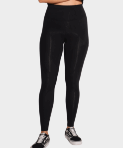 Just Breethe Ladies Cotton Leggings Longer Length Black - UK 6