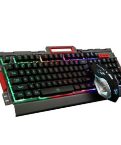 K33 Wired USB Backlight Gaming Keyboard Mouse Set Adjustable 3200DPI