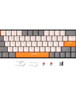 K68 Wireless Mechanical Gaming Keyboard, Bluetooth 5.0/2.4G - Red Switch