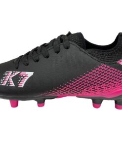 K7 - Piranha - Girls-Ladies Pink and Black Soccer Boots - UK 9