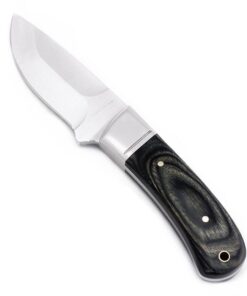 K91 Full Tang Fixed Blade Hunting Knife with Nylon Sheath - Green Wood