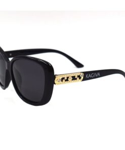 Kagiva's Anti-Glare Polorized Women Sunglasses - Black/Gold