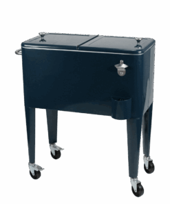 Kailua Cooler - Cooler Box, Cooler Trolley, Drinks Cooler, Retro Cooler Box - Dark Blue