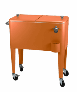 Kailua Cooler - Cooler Box, Cooler Trolley, Drinks Cooler, Retro Cooler Box - Orange