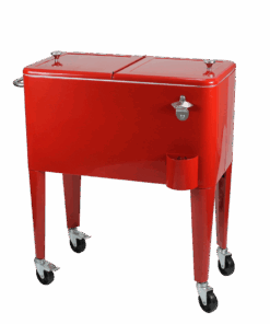 Kailua Cooler - Cooler Box, Cooler Trolley, Drinks Cooler, Retro Cooler Box - Red