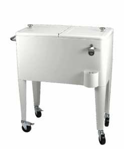 Kailua Cooler - Cooler Box, Cooler Trolley, Drinks Cooler, Retro Cooler Box - White