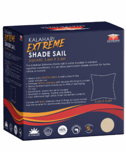 Kalahari Extreme Shade Sail Square 3.6x3.6m - Sand