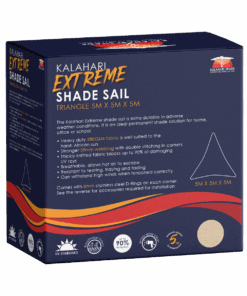 Kalahari Extreme Shade Sail Triangle 5x5x5m - Charcoal