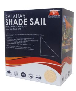 Kalahari Shade Sail 3.6M Right Angle Triangle - Sand