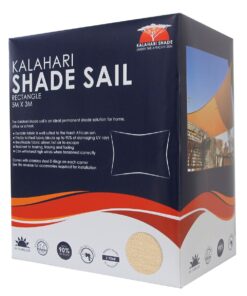 Kalahari Shade Sail 5X3M Rectangle - Sand