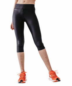 Kalenji Women's Kiprun Run 100 Running 3/4 Short Leggings - Black - XL