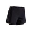 Kalenji Women's Run 500 Comfort Breathable 2-in-1 Running Shorts - Black - XS