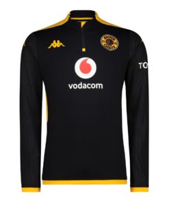 Kappa Men's Kaizer Chiefs Ablas Pro 8 AM Jacket - Charcoal/Yellow - XL