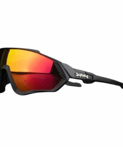 Kapvoe Sports Cycling Glasses Uv400 Protection - black & red