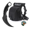 Karambit Survival Fixed Blade AND Outdoor Tactical SWAT Bag Leg Pouch