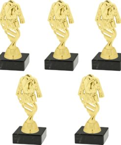 Karate/Judo Figurine Trophy with Marble Base (Kit of 5) - Gold