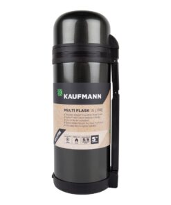 Kaufmann - 1.5 Litre Stainless Steel Flask with Handle - Grey