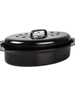Kaufmann - Oval Enamel Coated Pan & Lid 32.5X20X12 3L - 2 Pack