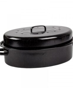 Kaufmann Oval Enamel Coated Pan + Lid 45X31.25X18 8L
