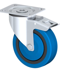 KEDLA Rubber and Castor Wheels - 100mm Elastic Brake Wheel