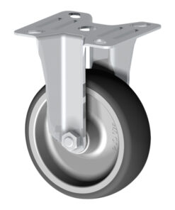 KEDLA Rubber and Castor Wheels - 75mm Rubber Fixed Wheel